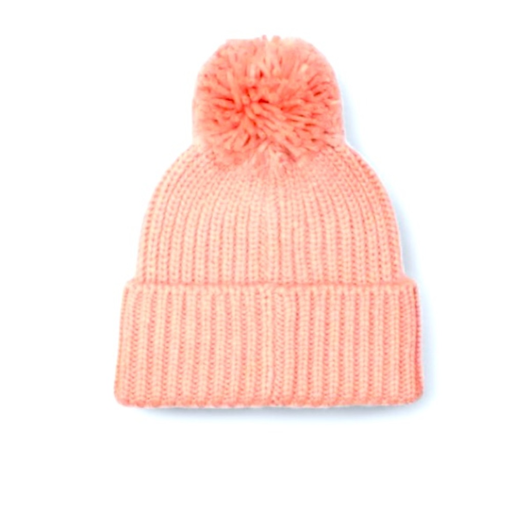 UGG-Pom-Pom Knit Beanie-Light Pink-NWT